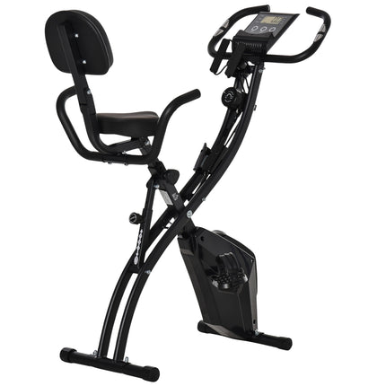 Folding 2-in-1 exercise bike with 8-level resistance