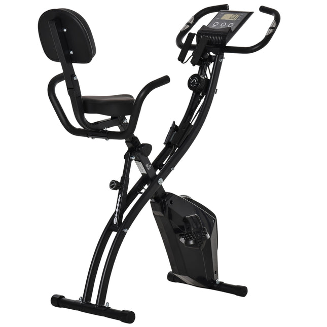 Folding 2-in-1 exercise bike with 8-level resistance