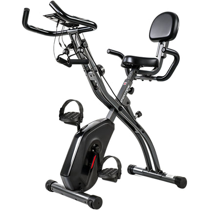 Folding 3-in-1 Exercise Bike, Bluetooth LCD, Heart Rate, Quiet
