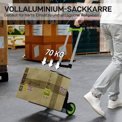 Folding Aluminum Hand Truck, Telescopic Handle, 100 cm