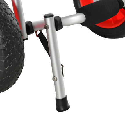 Folding Aluminum Kayak Cart with Straps, 70 kg Capacity