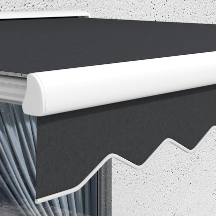 Electric folding arm awning 2.5x2m, remote control & hand crank