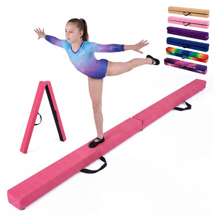 Folding Balance Beam, 7 Ft, Solid Wood Base, Anti-Slip