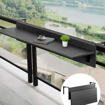 Folding Balcony Railing Table 12 x 32 in, 50 lb