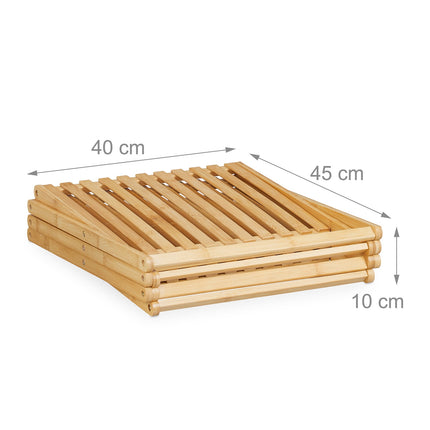 Folding Bamboo Shoe Rack – 4-Tier, Space-Saving Design