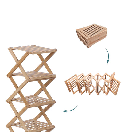 Folding Bamboo Shoe Rack – Compact, Vertical, Foldable