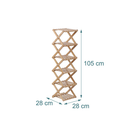 Folding Bamboo Shoe Rack – Compact, Vertical, Foldable