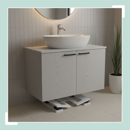 Folding Bamboo Toilet Stool – Non-Slip, Compact Design