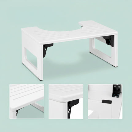 Folding Bamboo Toilet Stool – Non-Slip, Compact Design