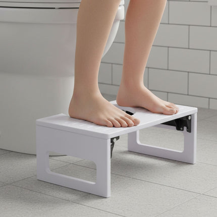 Folding Bamboo Toilet Stool – Non-Slip, Compact Design