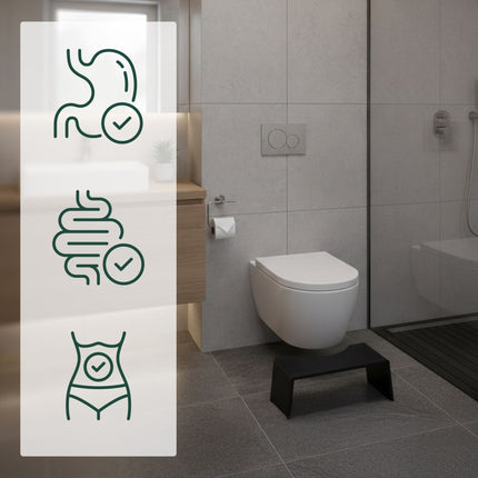 Folding Bamboo Toilet Stool – Non-Slip, Space-Saving