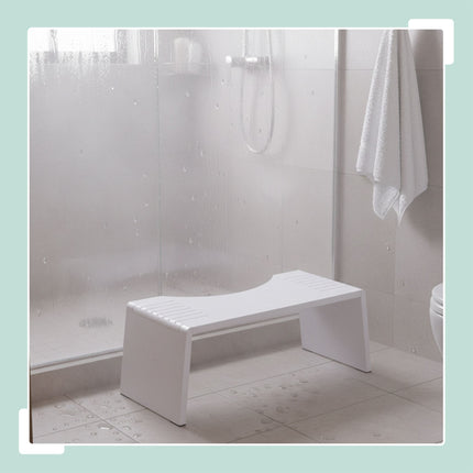 Folding Bamboo Toilet Stool – Non-Slip, Space-Saving