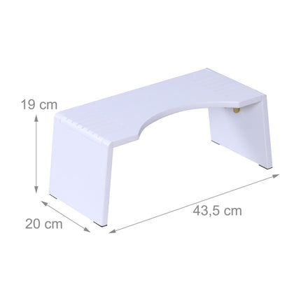 Folding Bamboo Toilet Stool – Non-Slip, Space-Saving