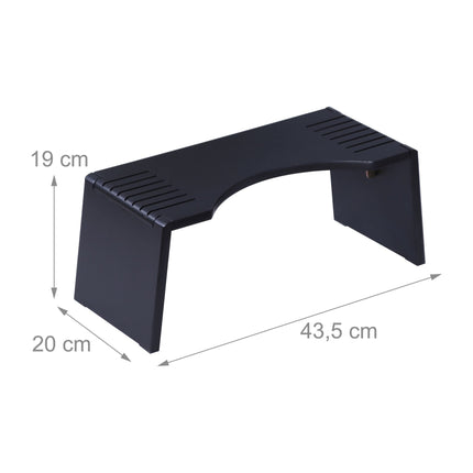 Folding Bamboo Toilet Stool – Non-Slip, Space-Saving
