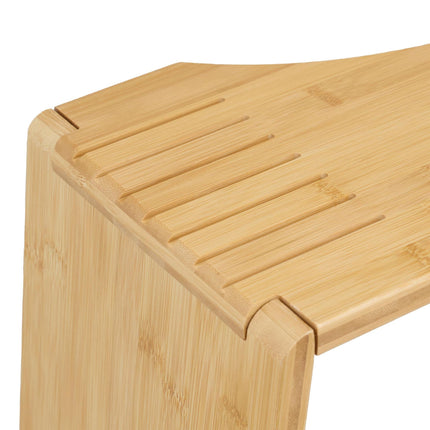 Folding Bamboo Toilet Stool with Rubber Pads