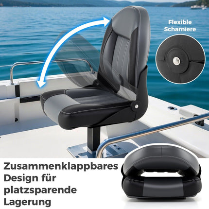Folding Boat Seat Set, 2-Pack, 7cm Foam Padding