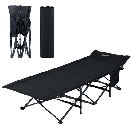 Folding Camping Bed for Adults with 10-Point Support System