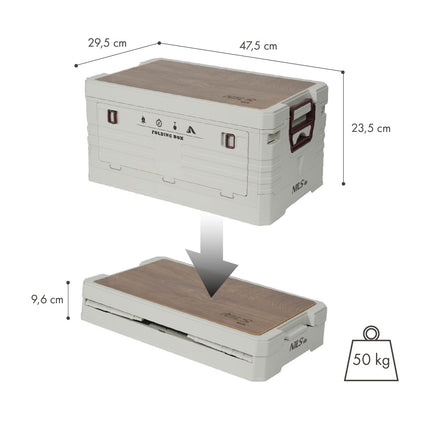 Folding Camping Box with Lid – 2-in-1 Storage Solution