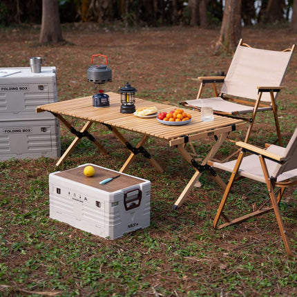 Folding Camping Box with Lid – 2-in-1 Storage Solution
