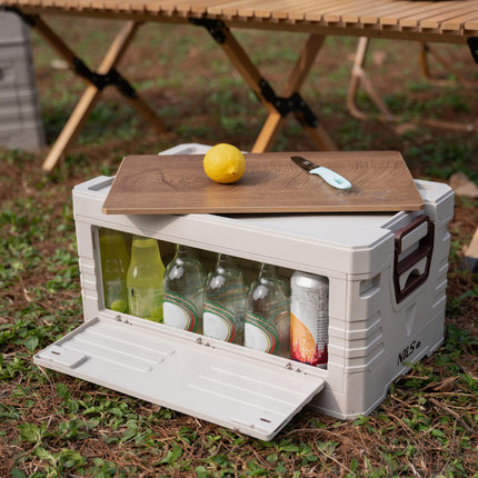 Folding Camping Box with Lid – 2-in-1 Storage Solution