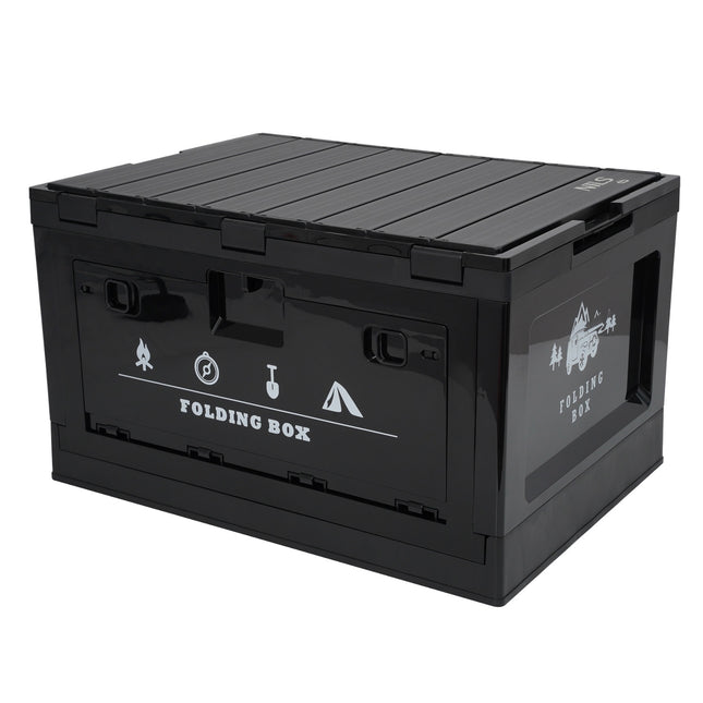 Folding Camping Box with Lid, 50L, 2-in-1