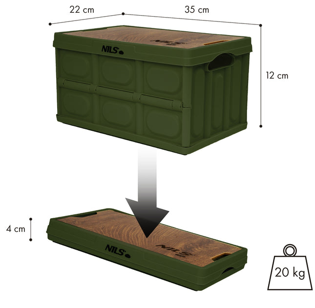 Folding Camping Box with Lid – 9L, Compact & Lightweight