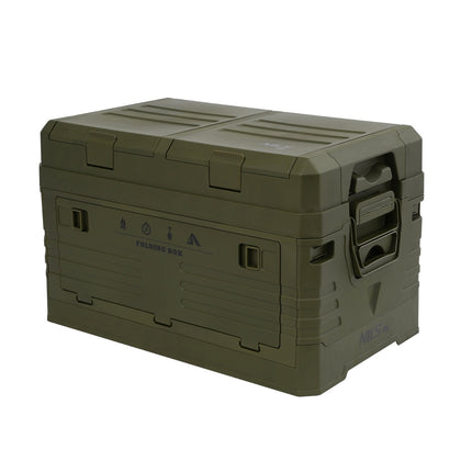 Folding Camping Box with Lid, Green, 50L