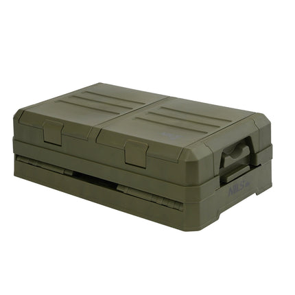 Folding Camping Box with Lid, Green, 50L