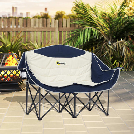 Folding Camping Chair, Dual Padded Seats, 250kg Capacity