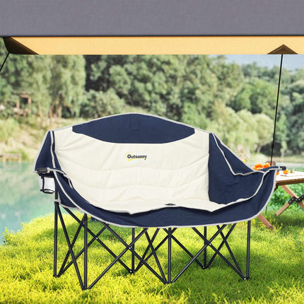 Folding Camping Chair, Dual Padded Seats, 250kg Capacity