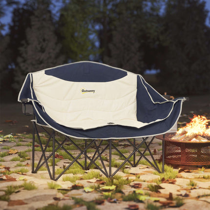 Folding Camping Chair, Dual Padded Seats, 250kg Capacity