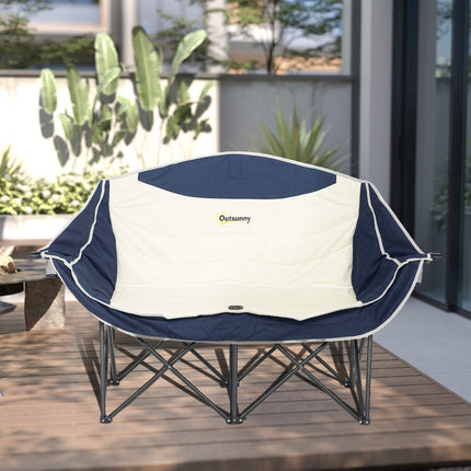 Folding Camping Chair, Dual Padded Seats, 250kg Capacity