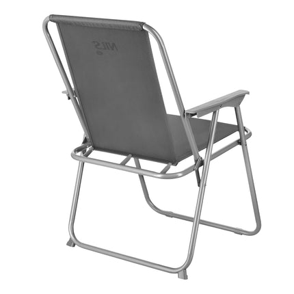 Folding Camping Chair, Gray, Portable, Lightweight