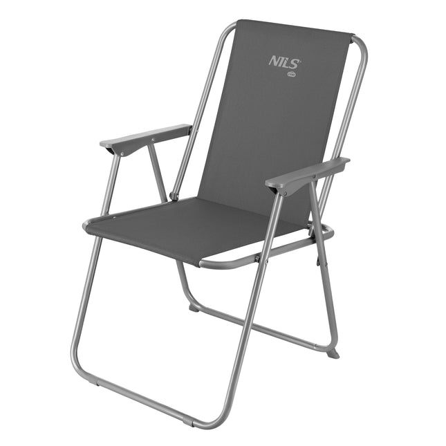 Folding Camping Chair, Gray, Portable, Lightweight