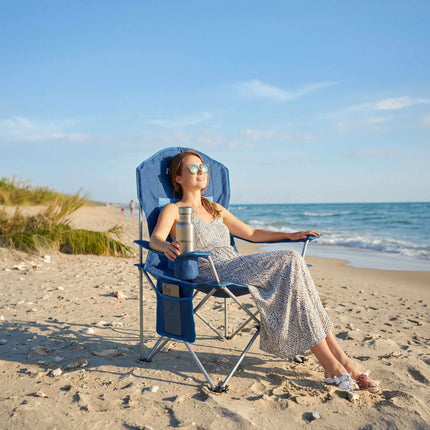 Folding Camping Chair, High Back, Cup Holder, Carry Bag