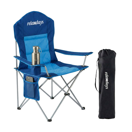 Folding Camping Chair, High Back, Cup Holder, Carry Bag