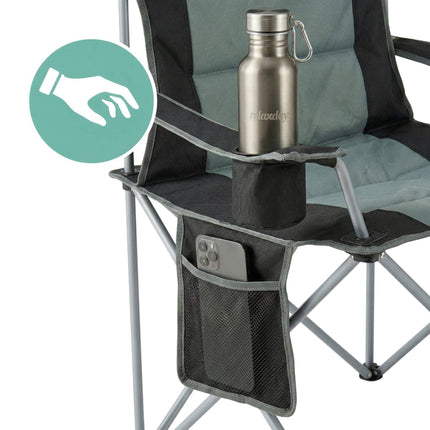 Folding Camping Chair – High Back, Padded Seat, Carry Bag