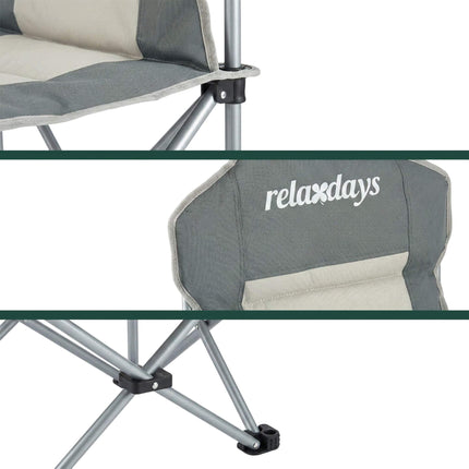 Folding Camping Chair – High-Back, Padded Seat, Cup Holder