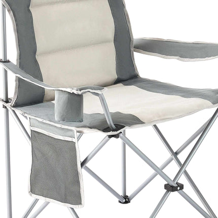 Folding Camping Chair – High-Back, Padded Seat, Cup Holder