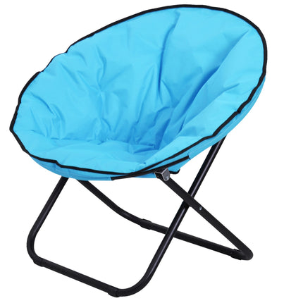 Folding Camping Chair, Upholstered, Blue, 80x80x75Cm