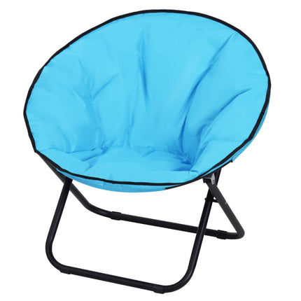Folding Camping Chair, Upholstered, Blue, 80x80x75Cm