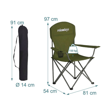 Folding Camping Chairs Set Of 2 – With Carry Bag