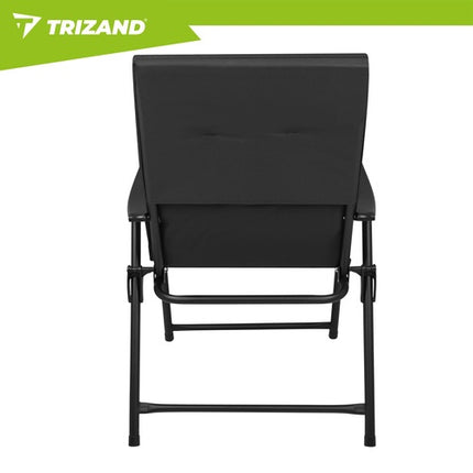 Folding Camping Chairs with Armrests, Set of 2, 59x70x91cm