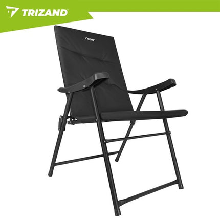 Folding Camping Chairs with Armrests, Set of 2, 59x70x91cm