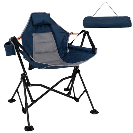 Folding Camping Chair with Adjustable Backrest & Cup Holder