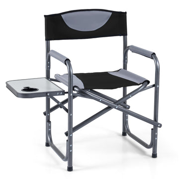Folding Camping Chair with Side Table, 400 lb Capacity