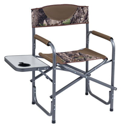 Folding Camping Chair with Side Table, 400 lb Capacity