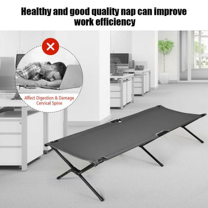 Folding Camping Cot, 190 cm, Steel Frame, 160 kg