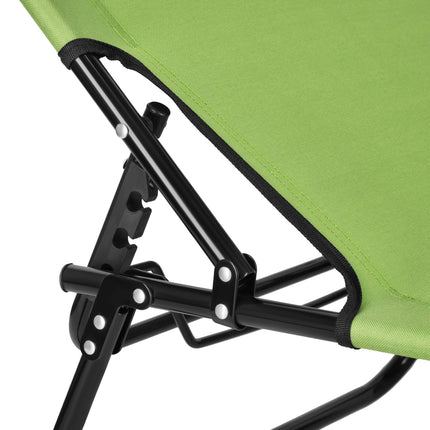 Folding Camping Cot With Adjustable Backrest, 188x55cm
