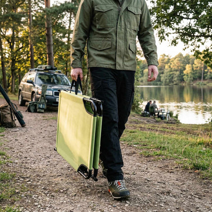 Folding Camping Cot With Adjustable Backrest, 188x55cm